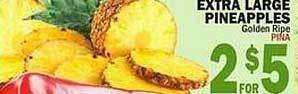 Bravo Supermarkets Extra large pineapples offer