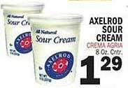Bravo Supermarkets Axelrod sour cream offer
