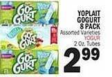 Bravo Supermarkets Yoplait gogurt 8 pack offer