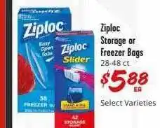 Ziploc storage or freezer bags