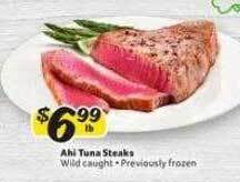 Winn Dixie Ahi tuna steaks offer