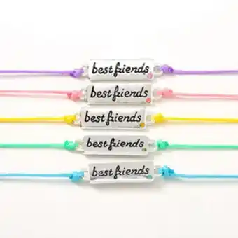 Claire's Pastel plaque adjustable friendship bracelets - 5 pack offer