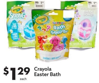 Big Lots Crayola easter bath offer
