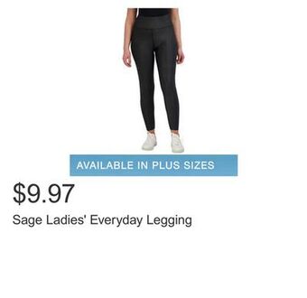 Costco Sage ladies' everyday legging offer