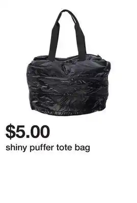 Five Below Shiny puffer tote bag offer