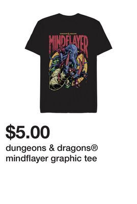 Five Below Dungeons & dragons® mindflayer graphic tee offer