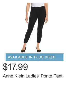Costco Anne klein ladies' ponte pant offer