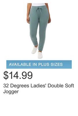 Costco 32 degrees ladies' double soft jogger offer