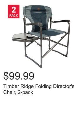 Costco Timber ridge folding director's chair, 2-pack offer