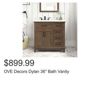 Costco Ove decors dylan 36" bath vanity offer