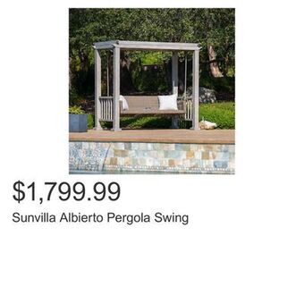 Costco Sunvilla albierto pergola swing offer