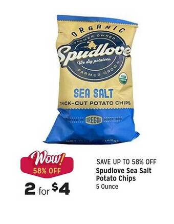 Grocery Outlet Spudlove sea salt potato chips offer