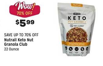 Grocery Outlet Nutrail keto nut granola club offer