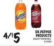 Foodarama Dr. pepper products offer
