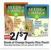 Giant Food Seeds of change organic rice pouch offer