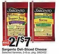 Giant Food Sargento deli-sliced cheese offer