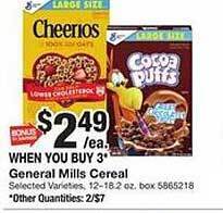 Giant Food General mills cereal offer