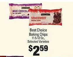 IGA Best choice baking chips offer