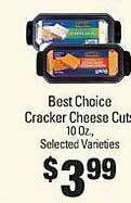 IGA Best choice cracker cheese cuts offer