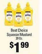 IGA Best choice squeeze mustard offer