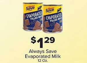 Always save evaporated milk