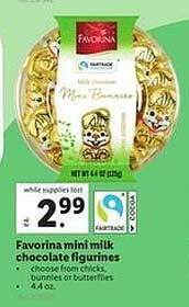 Lidl Favorina mini milk chocolate figurines offer