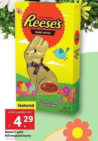 Lidl Reese's gold foil wrapped bunny offer