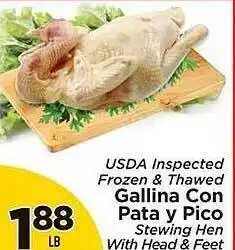 Stewing hen with head & feet