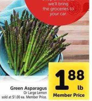 Safeway Green asparagus offer