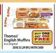 ACME Thomas' english muffins offer