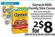 ACME General mills family size cereal offer