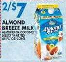 Associated Almond breeze milk offer