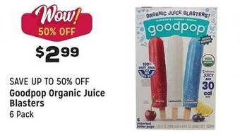 Grocery Outlet Goodpop organic juice blasters offer