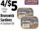 Pioneer Supermarkets Brunswick sardines offer