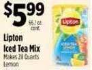 Pioneer Supermarkets Lipton iced tea mix offer