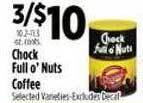 Pioneer Supermarkets Chock full o'nuts coffee offer