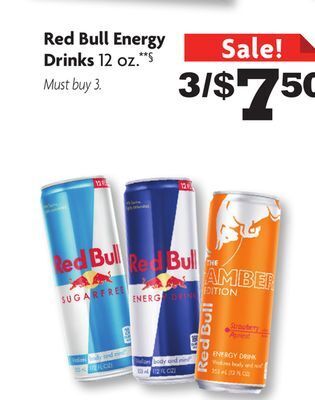 Family Dollar Red bull energy drinks offer