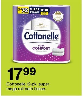 Target Cottonelle 12-pk. super mega roll bath tissue offer