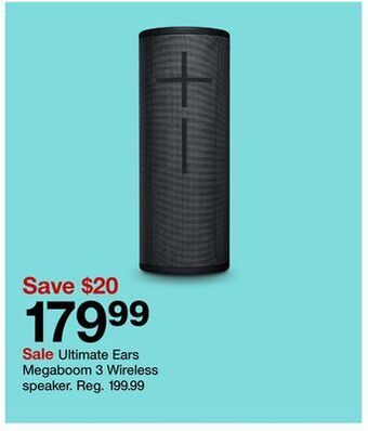 Target Ultimate ears megaboom 3 wireless speaker offer