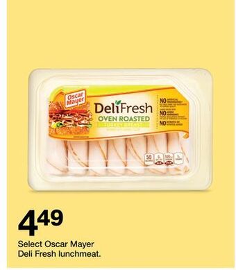 Target Oscar mayer deli fresh lunchmeat offer