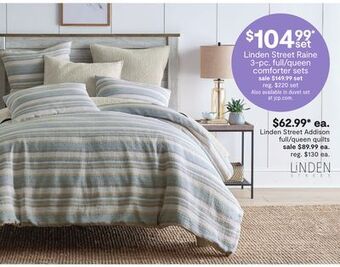 JC Penney Linden street addison full/queen quilts offer