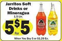 Sellers Bros Jarritos soft drinks or mineragua offer