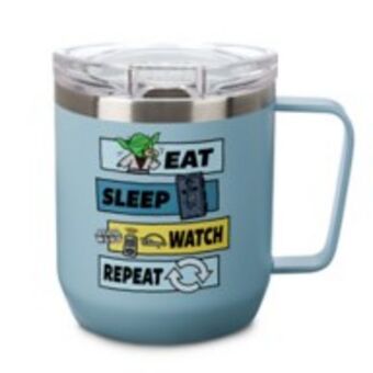 Star wars disney+ ''eat, sleep, watch, repeat'' stainless steel tumbler