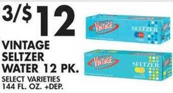 Met Foodmarkets Vintage seltzer water offer