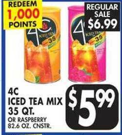 Met Foodmarkets 4c iced tea mix offer