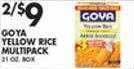 Met Foodmarkets Goya yellow rice multipack offer