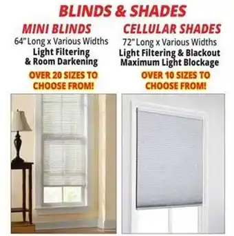 Ocean State Job Lot Mini blinds, cellular shades offer