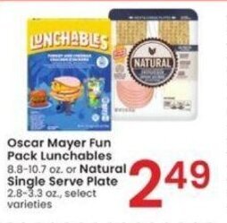 Albertsons Oscar Mayer Fun Pack Lunchables 8.8-10.7 oz offer