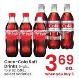 Albertsons Coca-Cola Soft Drinks 6-pk. offer