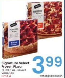 Albertsons Signature Select Frozen Pizza 12-33.5 oz offer